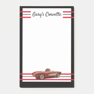 Post-it® Mes notes de la Corvette rouge
