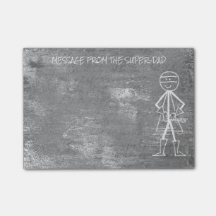 Post-it® Message de père de papa - héros en pierre gris d
