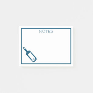 Post-it® Message nautique dans une bouteille bleu océan