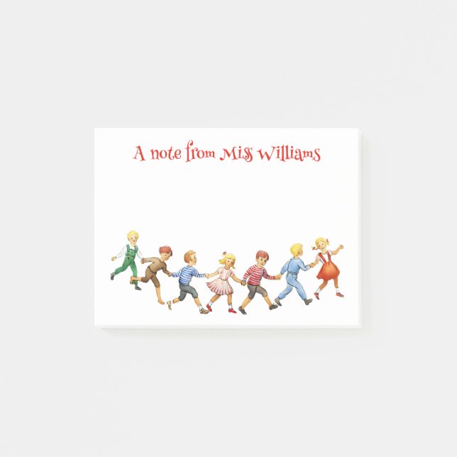 Post-it® Message personnalisé d'enseignant pour enfants Art (Devant)