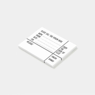Post-it® Message téléphonique personnalisé avec nom pour le