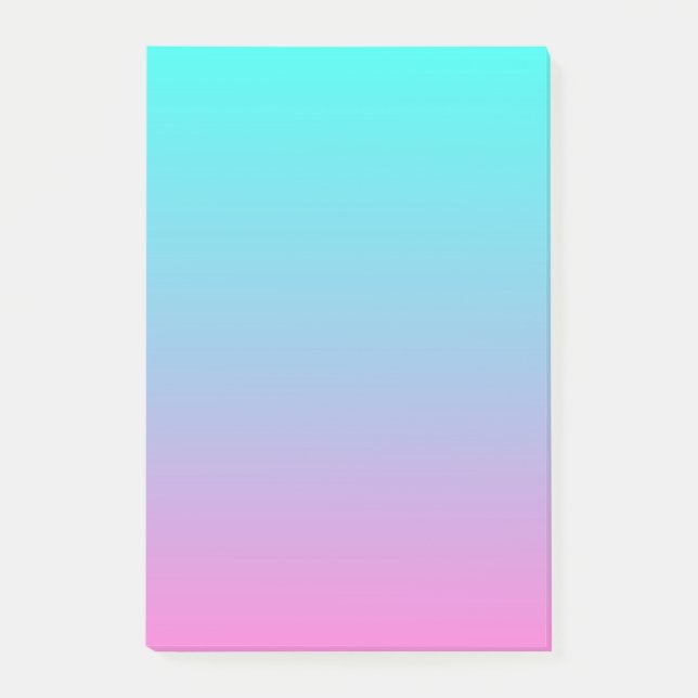 Post-it® mignon caisson ombre sirène rose Fuchsia turquoise (Devant)