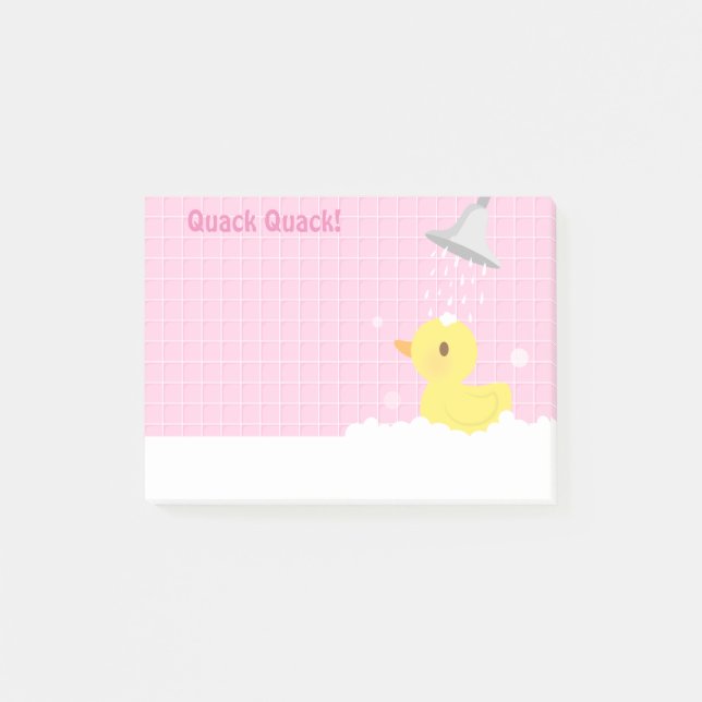 Post-it® Mignon en caoutchouc mignon dans la douche pour (Devant)