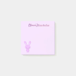 Post-it® Mignon Kawaii Pastel Lapin Debout Personnalisé Lap