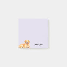 Mignon retriever golden à l'aquarelle tendance per