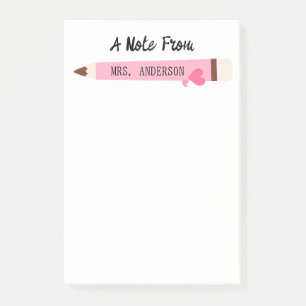 Post-it® Mignonne Enseignant Une Note Du Monogramme De Cray