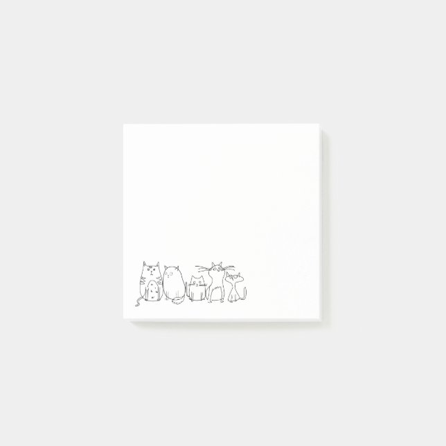 Post-it® Mignonne et drôle Crazy Cat Lady (Devant)