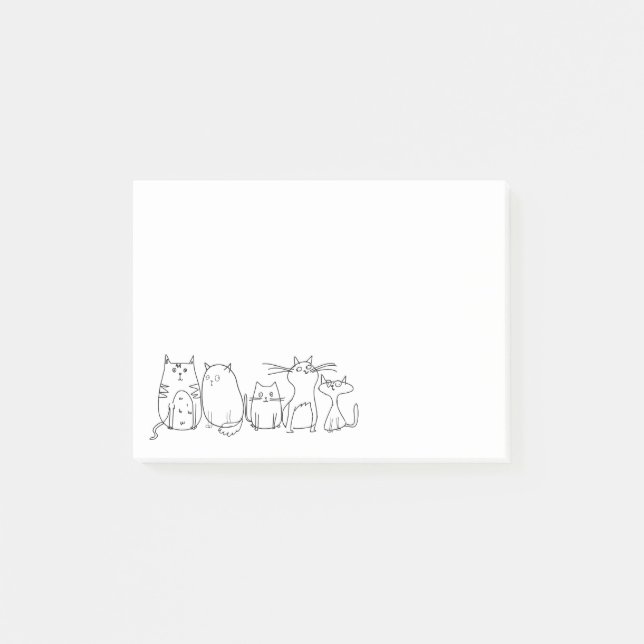 Post-it® Mignonne et drôle Crazy Cat Lady (Devant)