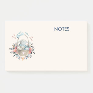 Post-it® Mignonne lapin dans un panier avec des oeufs et de
