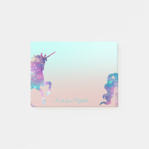 Post-it® Mignonne, Licorne, Ombré - Personnalisé