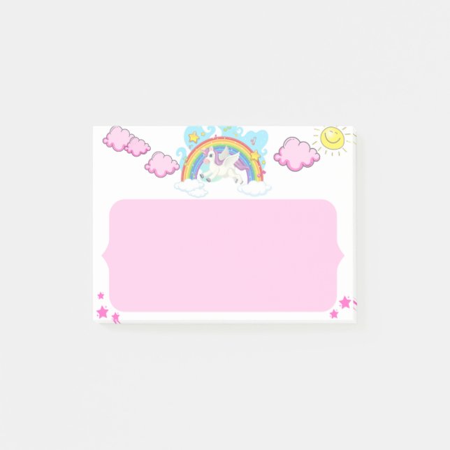 Post-it® Mignonnes notes collantes Unicorne (Devant)
