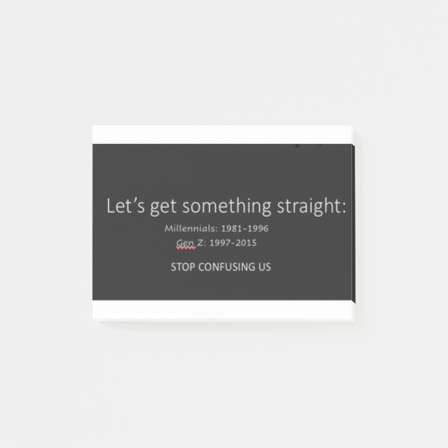 Post-it® Millennials et Gen Z (Devant)