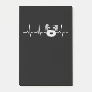 Post-it® Miniature Schnauzer Heartbeat Mini Schnauzer Face