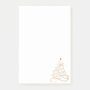 Post-it® Minimaliste en filigrane métallique d'arbre de