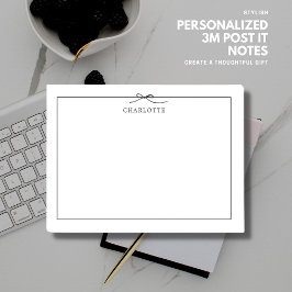 Post-it® Minimaliste moderne Black Bow Élégant Personnalisé