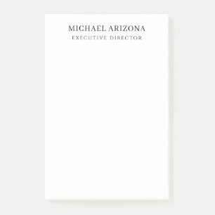 Post-it® Minimaliste Noir & Blanc Simple Chic Moderne Uni