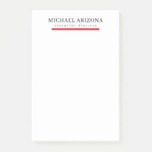 Post-it® Minimaliste noir et blanc simple chic moderne uni