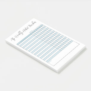 Post-it® Minimaliste Pastel Blue Weekly Habit Tracker
