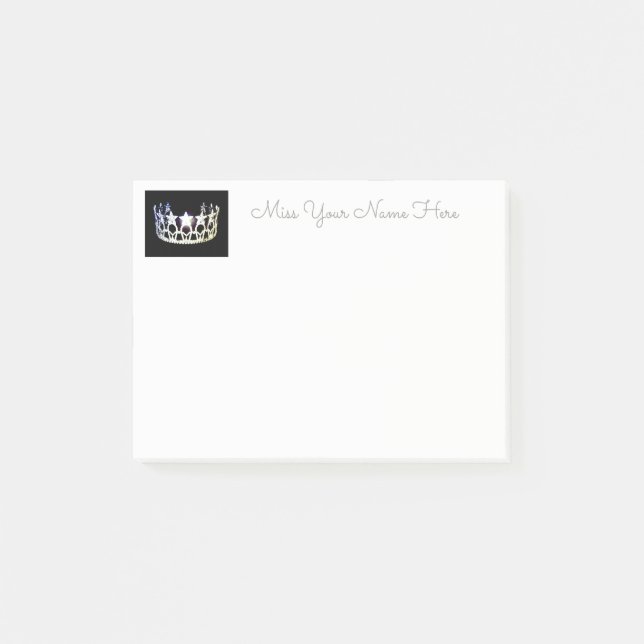 Post-it® Miss USA Silver Crown Post-it-Notes (Devant)