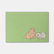 Post-It mit Chow-Chow-Hund