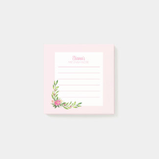 Post-it® Mitzvah rose floral Note : 3x3 Pad adhésif Post-it