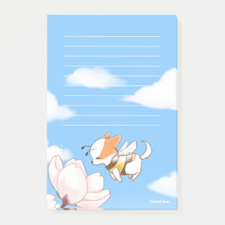 Post-it® Mochi Bee and Flowers Floral Springy