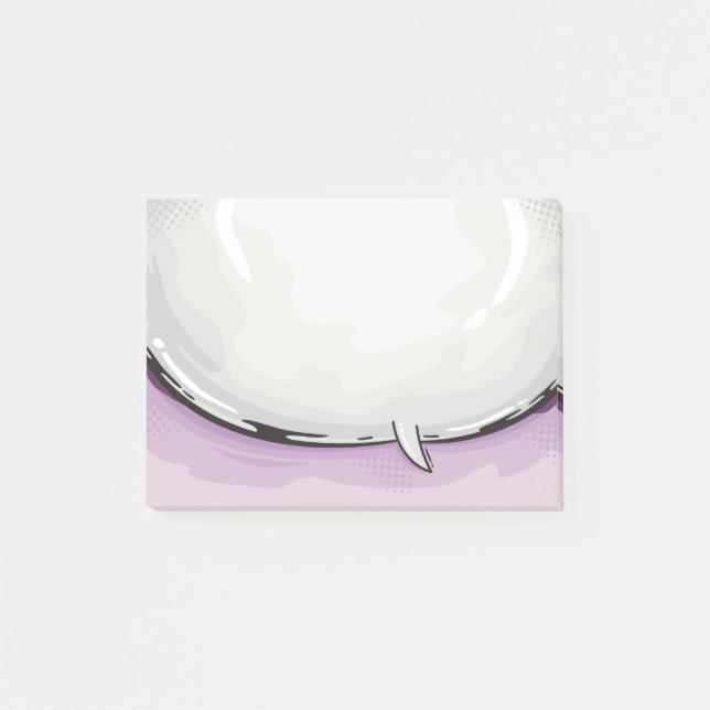Post-it® Modèle de dessin animé Bubble vocale Bkgd violet (Devant)
