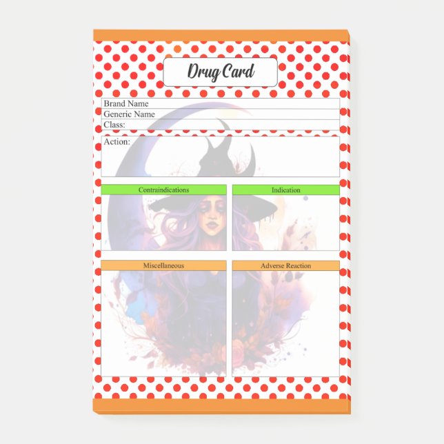 Post-it® Modèle de médicaments pour étudiants en soins infi (Devant)