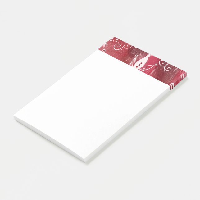 Post-it® Modèle Floral rouge (Incliné)