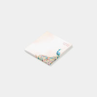 Modèle paon fleuri crème pastel