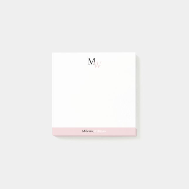 Post-it® Modern Elegant Two Tone Monogram (Devant)