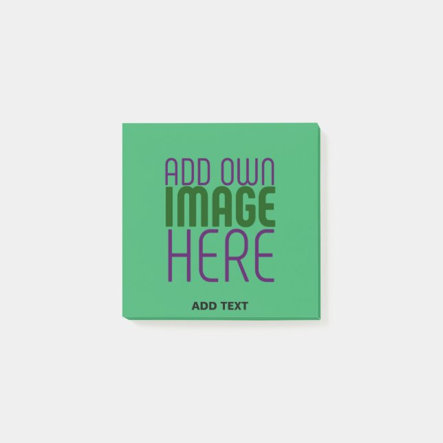 POST-IT® MODERNE ÉDITABLE EMERALD GREEN IMAGE MODÈLE TEXTE (Devant)