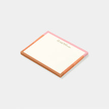 Moderne Élégant Rose Orange Bordure Personnalisée