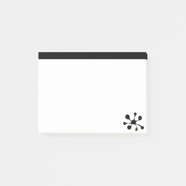 Post-it® Moderne noir et blanc élégant (Devant)