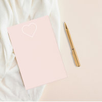 Moderne Pastel Rose & Coeur Minimaliste Beau Cadea