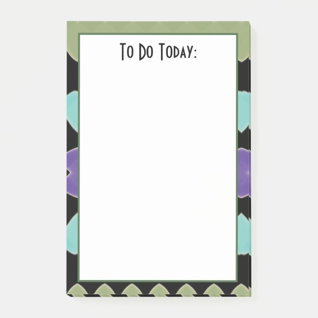 Post-it® Moderne vert pourpre et turquoise (Devant)