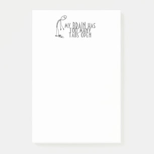 Post-it® Mon Cerveau A Trop D'Onglets Notes D'Ordinateur Ou