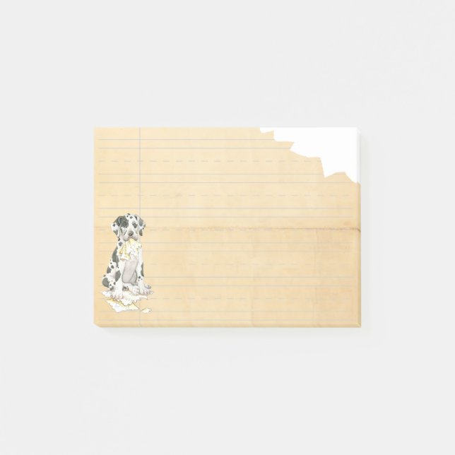 Post-it® Mon great dane a mangé mon travail (Devant)