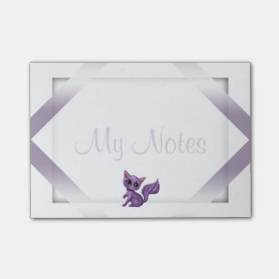 Post-it® Mon pourpre Kitty de post-its de notes