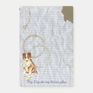 Post-it® Mon Sheltie a mangé mon plan de cours