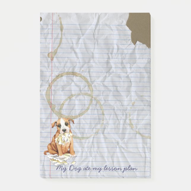 Post-it® Mon Stafford a mangé mon plan de cours (Devant)