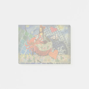 Post-it® Mona Lisa Starry Night Collage : surréalisme fanta