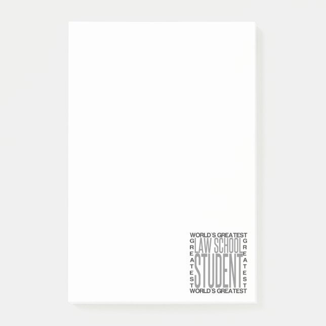 Post-it® Monde meilleur étudiant de droit (Devant)