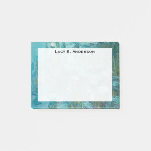 Post-it® Monogram Claude Monet, Water Lilies, 1915, Aqua