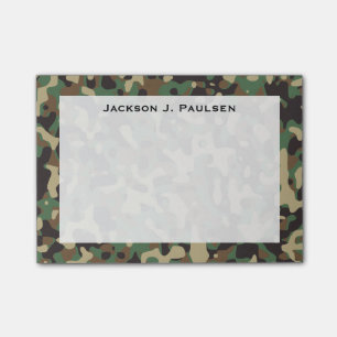 Post-it® Monogramme Beige, Tan, Brown, Vert, Camouflage gri