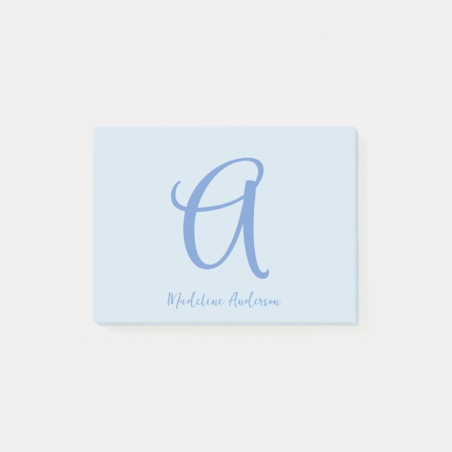 Post-it® Monogramme bleu (Devant)