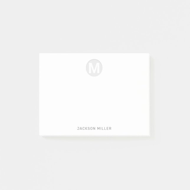 Post-it® Monogramme bleu marine moderne simple personnalisé (Devant)