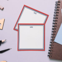Monogramme bleu rouge