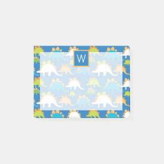 Post-it® Monogramme | Blue Orange Green Dinosaures