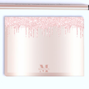 Post-it® Monogramme Blush Rose Parties scintillant de goutt